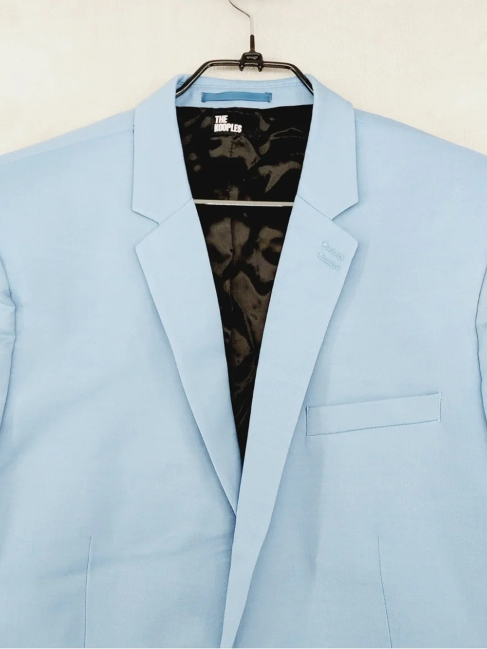 NWT The Kooples Blazer Mens 48 Light Blue Wool Slim Fit Tailored Preppy P5073